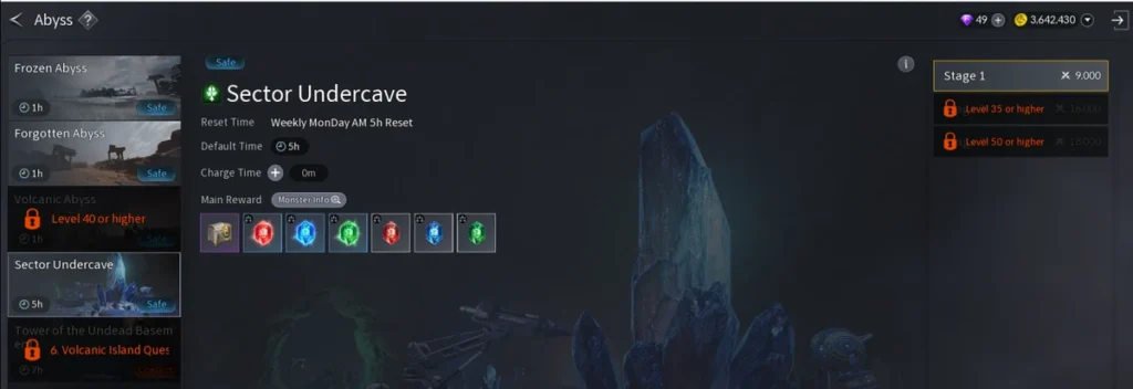 Abyss Sector undercave